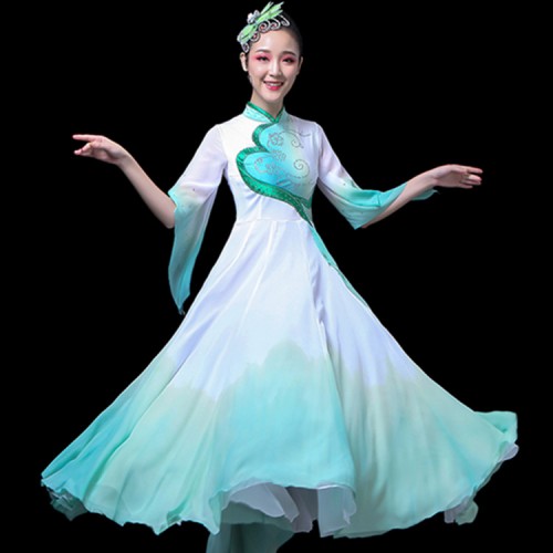 Women traditional yangko classical dance dresses female dancers chinese folk dance costumes fairy drama cosplay costumes